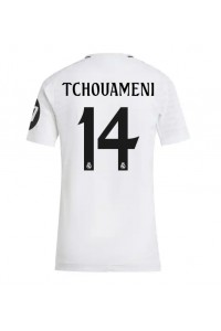 Fotbalové Dres Real Madrid Aurelien Tchouameni #14 Dámské Domácí Oblečení 2024-25 Krátký Rukáv